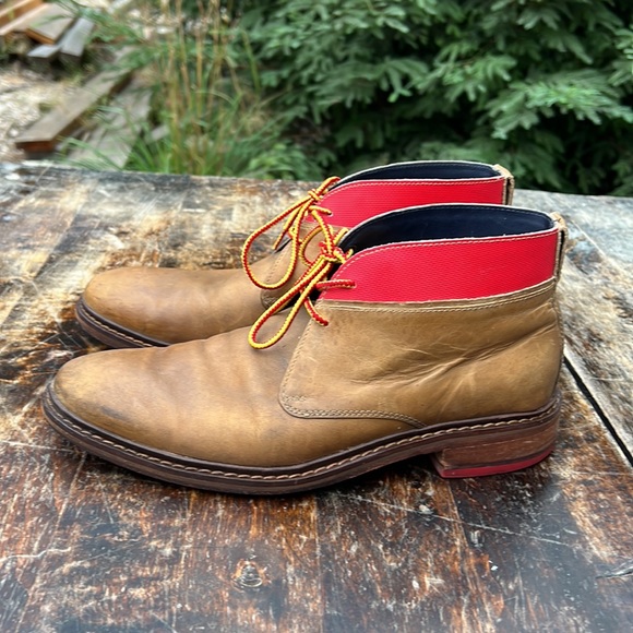 Cole Haan Chukka leather Oxford boots with red details Cranston C1 men’s sz 8.5 - Picture 4 of 12